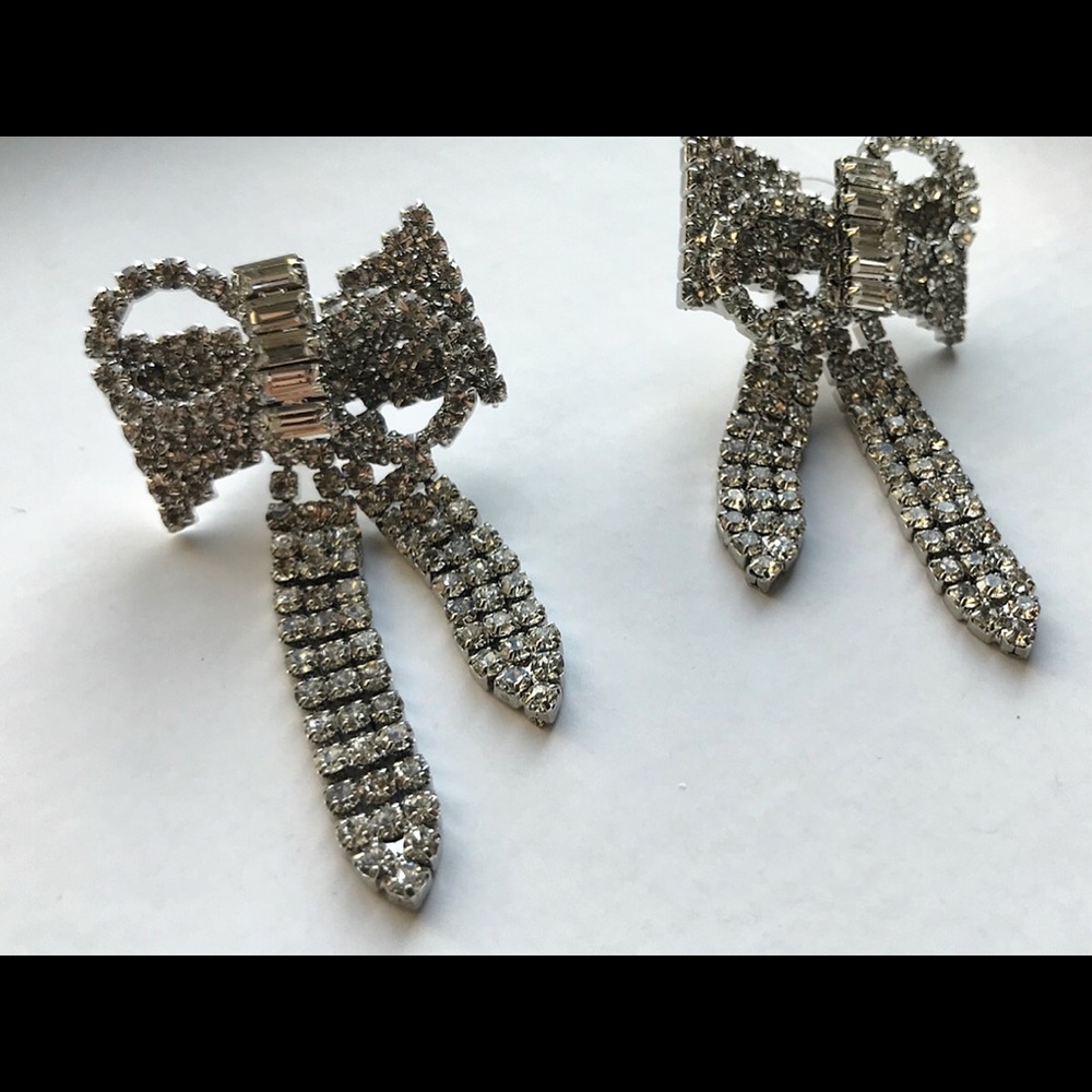 Swarovski bow earrings